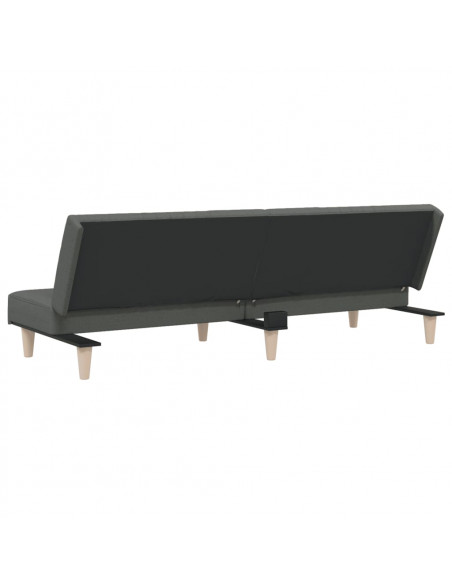 Divano Letto Grigio Scuro in Tessuto