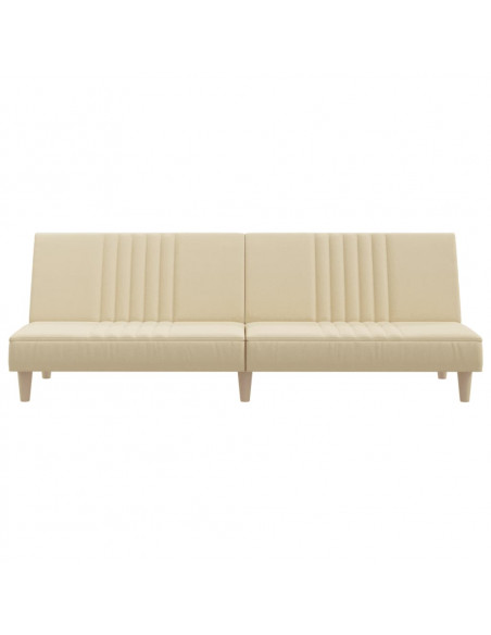 Divano Letto Crema in Tessuto
