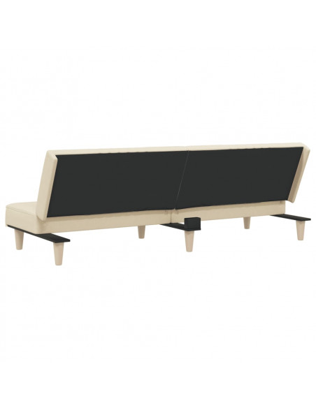 Divano Letto Crema in Tessuto