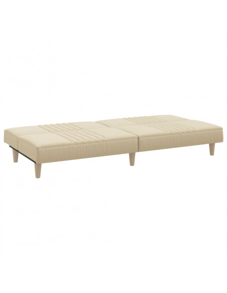 Divano Letto Crema in Tessuto