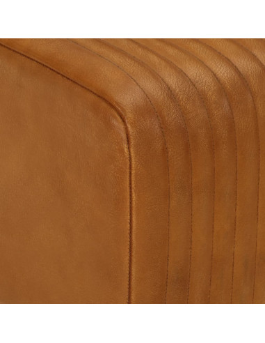 Panca Bok Marrone 107cm Vera Pelle di Capra e Massello di Mango