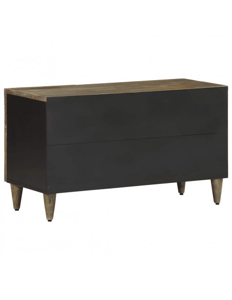Mobile Porta TV Grigio Chiaro 80x31,5x46 cm in Legno Mango
