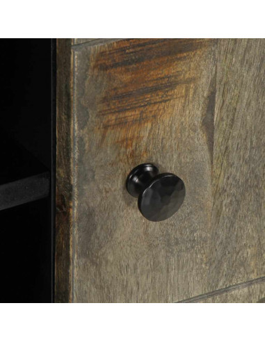 Mobile Porta TV Grigio Chiaro 80x31,5x46 cm in Legno Mango