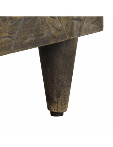 Mobile Porta TV Grigio Chiaro 80x31,5x46 cm in Legno Mango