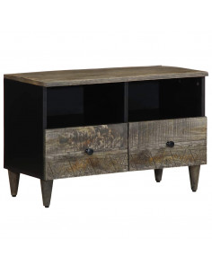 Mobile Porta TV Grigio Chiaro 70x33,5x46 cm in Legno Mango