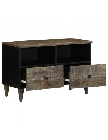 Mobile Porta TV Grigio Chiaro 70x33,5x46 cm in Legno Mango