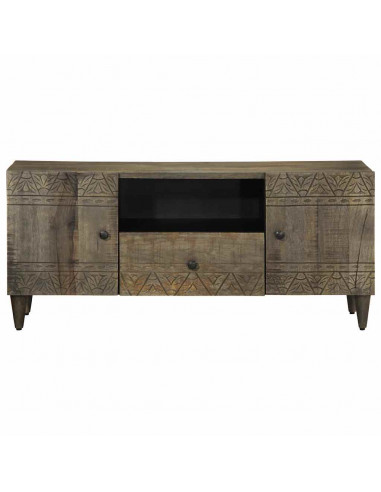 Mobile Porta TV Grigio Chiaro 105x33,5x46 cm in Legno Mango