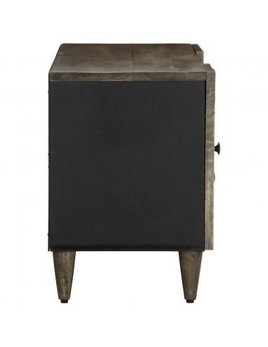 Mobile Porta TV Grigio Chiaro 105x33,5x46 cm in Legno Mango