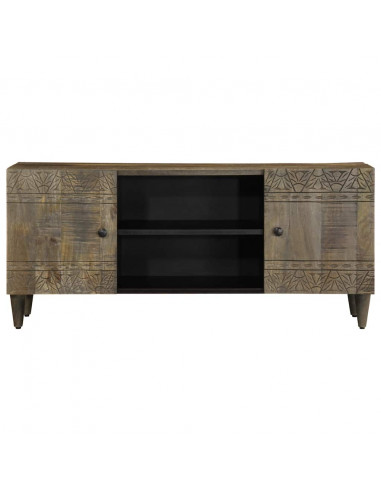 Mobile Porta TV Grigio Chiaro 105x33,5x46 cm in Legno Mango