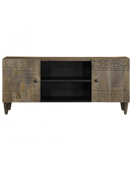 Mobile Porta TV Grigio Chiaro 105x33,5x46 cm in Legno Mango