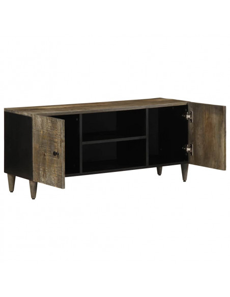 Mobile Porta TV Grigio Chiaro 105x33,5x46 cm in Legno Mango