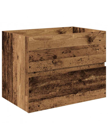 Mobile da Bagno con Lavabo Integrato e Rubinetto Legno Antico