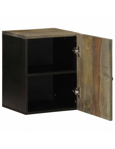 Mobile da Bagno a Parete 38x33x48 cm in Legno Massello di Mango