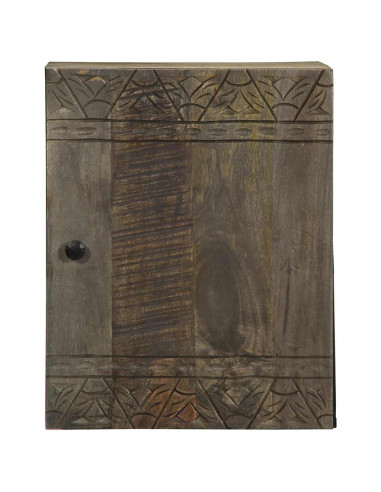 Mobile da Bagno a Parete 38x33x48 cm in Legno Massello di Mango