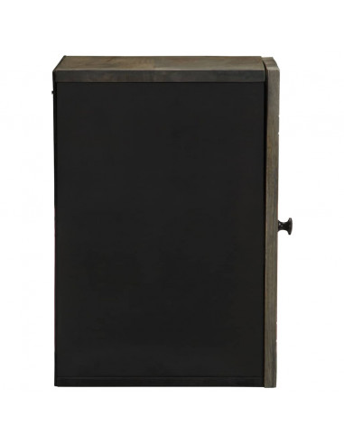 Mobile da Bagno a Parete 38x33x48 cm in Legno Massello di Mango