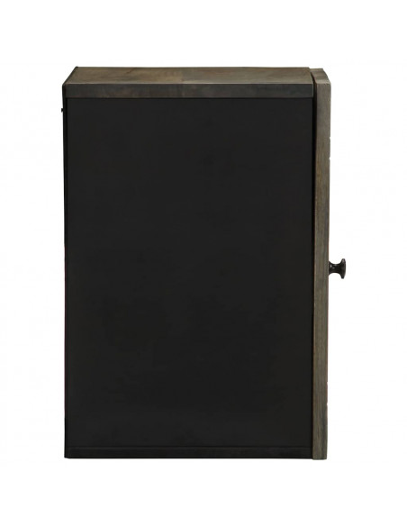 Mobile da Bagno a Parete 38x33x48 cm in Legno Massello di Mango