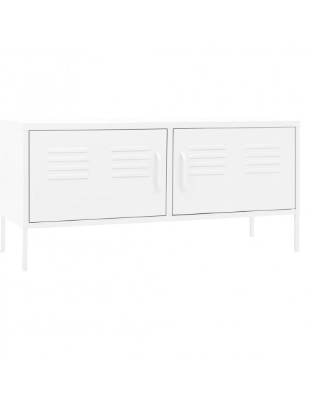 Mobile TV Bianco 105x35x50 cm in Acciaio