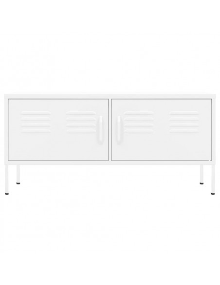 Mobile TV Bianco 105x35x50 cm in Acciaio
