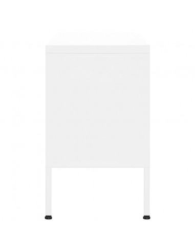 Mobile TV Bianco 105x35x50 cm in Acciaio