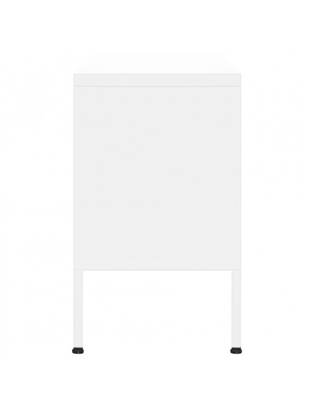 Mobile TV Bianco 105x35x50 cm in Acciaio