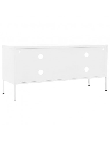 Mobile TV Bianco 105x35x50 cm in Acciaio