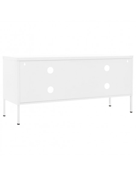 Mobile TV Bianco 105x35x50 cm in Acciaio