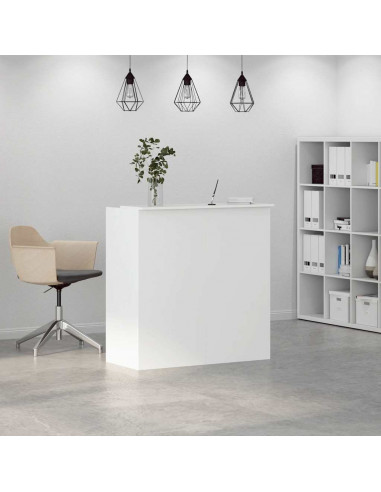 Banco Reception Bianco 100x50x103,5 cm in Legno Multistrato