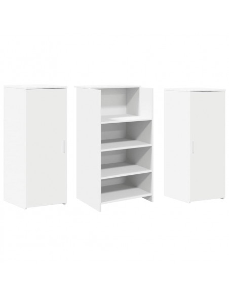 Banco Reception Bianco 135x50x103,5 cm in Legno Multistrato