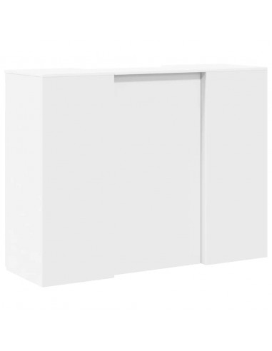 Banco Reception Bianco 135x50x103,5 cm in Legno Multistrato