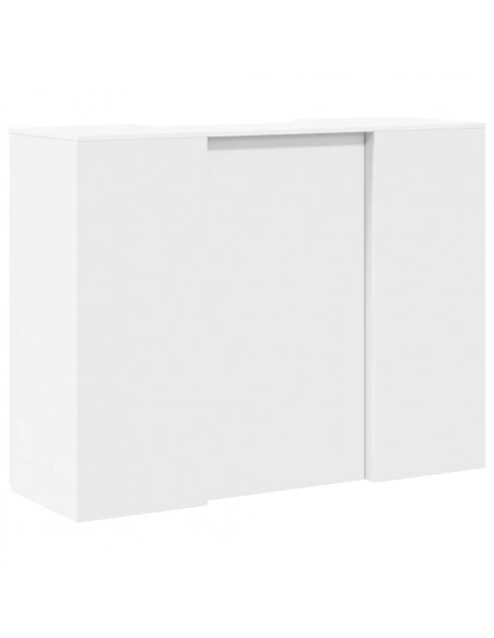 Banco Reception Bianco 135x50x103,5 cm in Legno Multistrato