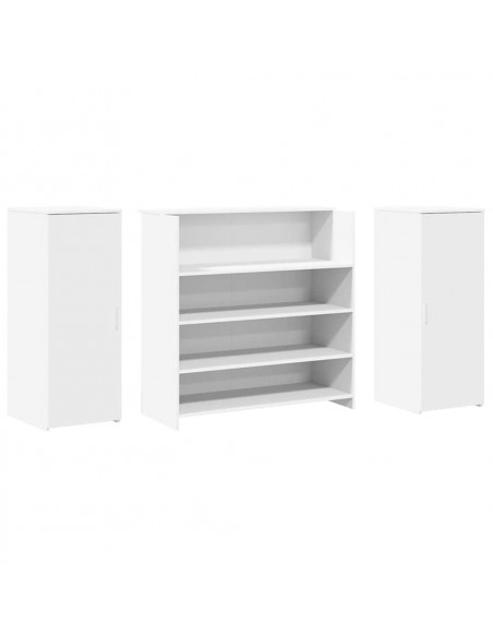 Banco Reception Bianco 180x50x103,5 cm in Legno Multistrato