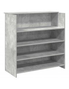 Banco Reception Grigio Cemento 100x50x103,5cm Legno Multistrato
