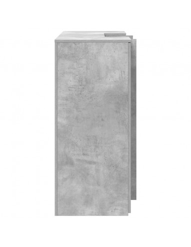 Banco Reception Grigio Cemento 135x50x103,5cm Legno Multistrato