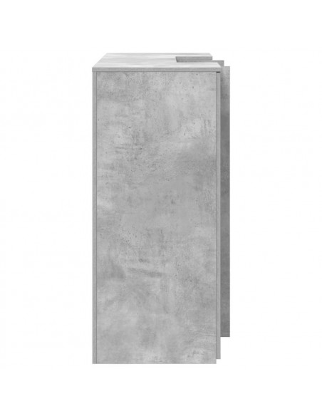 Banco Reception Grigio Cemento 135x50x103,5cm Legno Multistrato