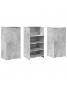 Banco Reception Grigio Cemento 155x50x103,5cm Legno Multistrato