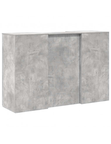Banco Reception Grigio Cemento 155x50x103,5cm Legno Multistrato