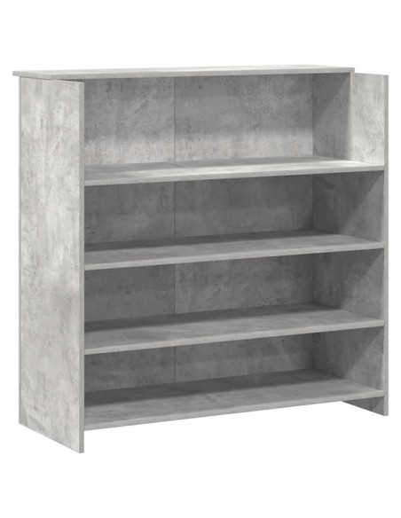 Banco Reception Grigio Cemento 180x50x103,5cm Legno Multistrato