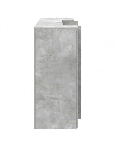 Banco Reception Grigio Cemento 180x50x103,5cm Legno Multistrato