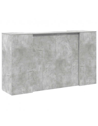 Banco Reception Grigio Cemento 180x50x103,5cm Legno Multistrato