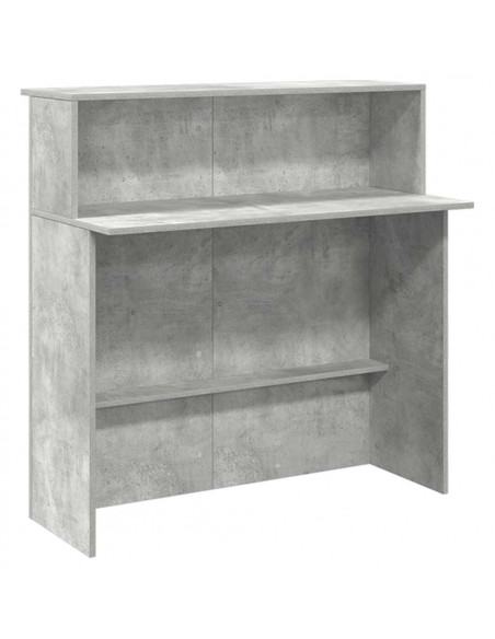 Banco Reception Grigio Cemento 180x50x103,5cm Legno Multistrato