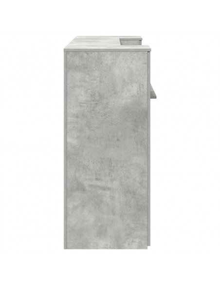 Banco Reception Grigio Cemento 180x50x103,5cm Legno Multistrato