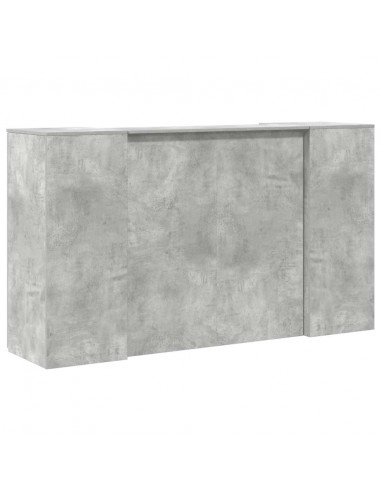 Banco Reception Grigio Cemento 180x50x103,5cm Legno Multistrato