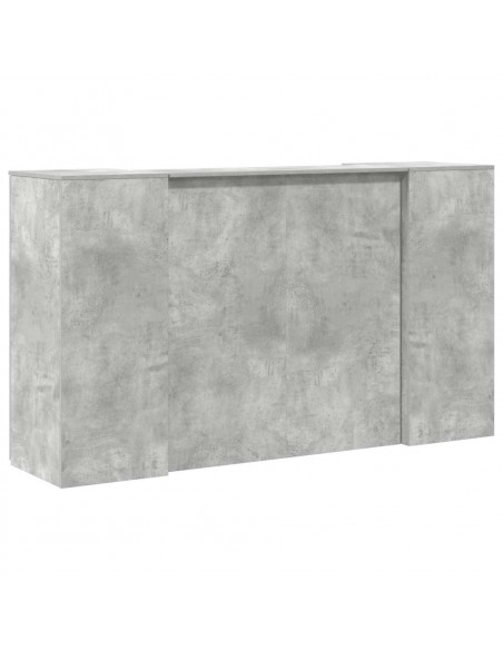 Banco Reception Grigio Cemento 180x50x103,5cm Legno Multistrato