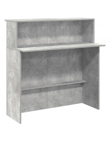 Banco Reception Grigio Cemento 200x50x103,5cm Legno Multistrato