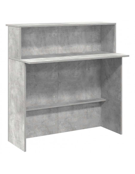 Banco Reception Grigio Cemento 200x50x103,5cm Legno Multistrato