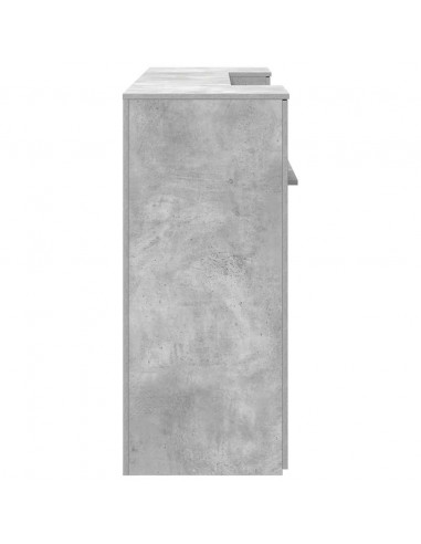 Banco Reception Grigio Cemento 200x50x103,5cm Legno Multistrato