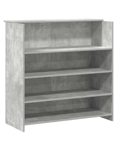 Banco Reception Grigio Cemento 200x50x103,5cm Legno Multistrato