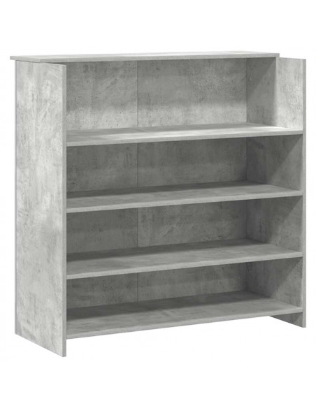 Banco Reception Grigio Cemento 200x50x103,5cm Legno Multistrato