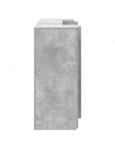 Banco Reception Grigio Cemento 200x50x103,5cm Legno Multistrato