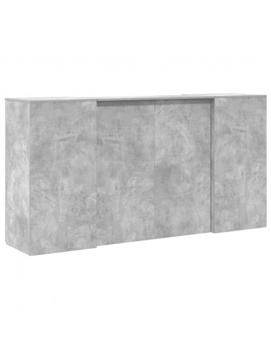 Banco Reception Grigio Cemento 200x50x103,5cm Legno Multistrato